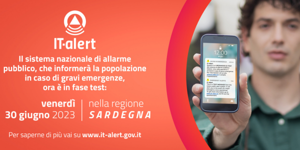 IT-alert: il 30 giugno sperimentazione in Sardegna