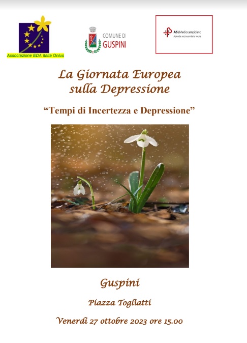 Giornata Europea sulla Depressione: convegno a Guspini il 27 ottobre